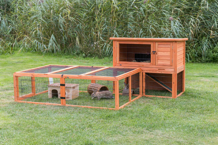 TRIXIE natura Kleintierstall mit Freilaufgehege